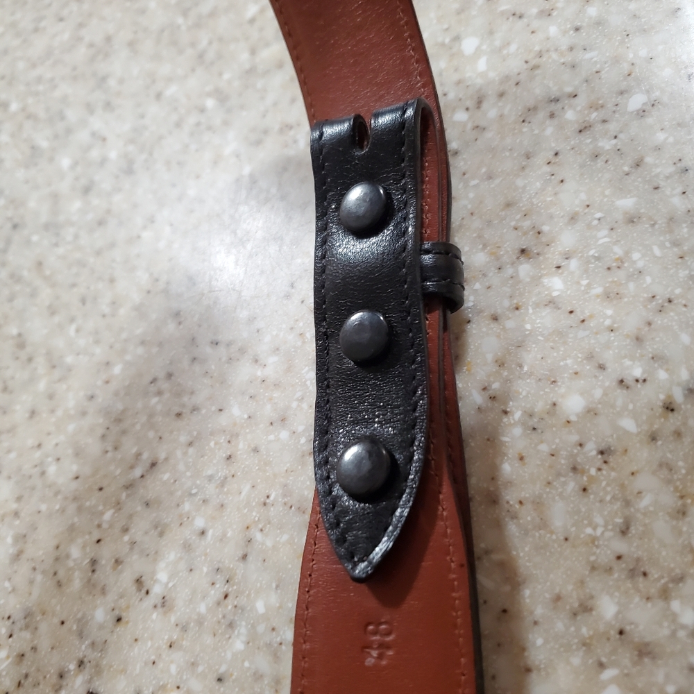 Tom Taylor Custom 1 1/4" Black Leather Belt Santa Fe 48"  no buckle